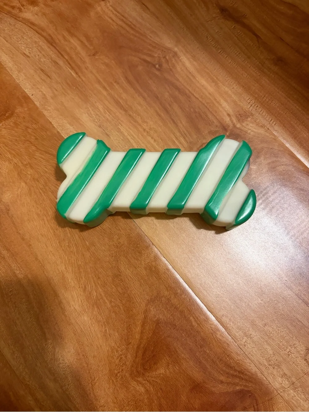 Durable Green & White and Red Dog Chew Toy Duo